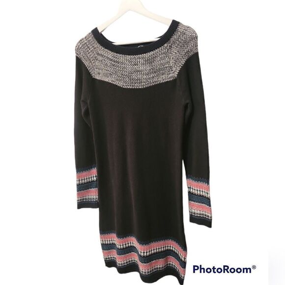 Athleta Fair Isle Long Sleeve Cashmere Blend Sweater Dress S - Picture 5 of 14